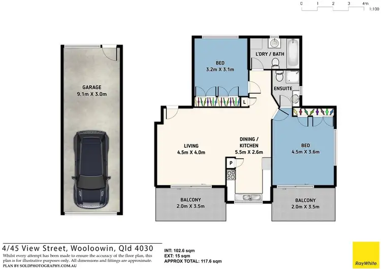 Floorplan of Homely unit listing, 4/45 View Street, Wooloowin QLD 4030