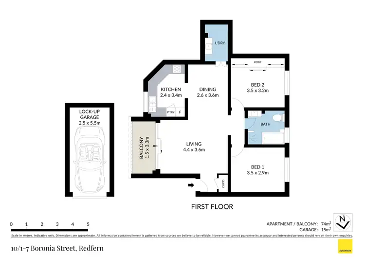 Floorplan of Homely apartment listing, 10/1-7 Boronia Street, Redfern NSW 2016