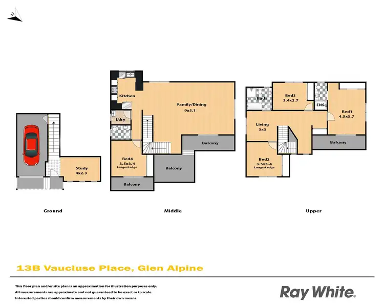 Floorplan of Homely house listing, 13b Vaucluse Place, Glen Alpine NSW 2560