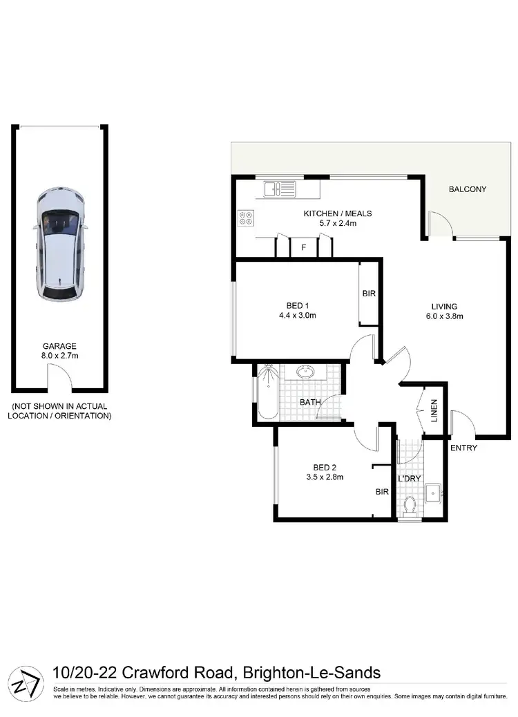 Floorplan of Homely unit listing, 10/20-22 Crawford Road, Brighton-Le-Sands NSW 2216