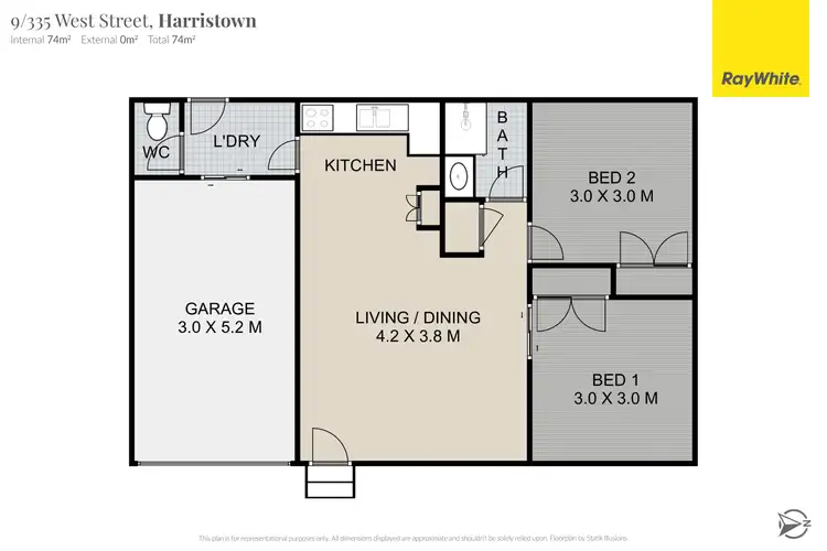 Floorplan of Homely unit listing, 9/335 West Street, Harristown QLD 4350