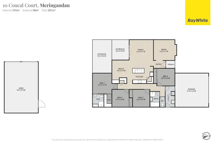 Floorplan of Homely house listing, 10 Coucal Court, Meringandan West QLD 4352
