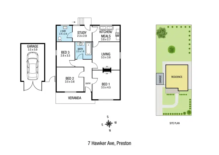 Floorplan of Homely house listing, 7 Hawker Avenue, Preston VIC 3072