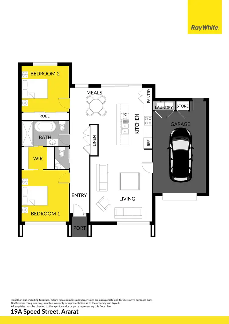 Floorplan of Homely townhouse listing, 19A Speed Street, Ararat VIC 3377