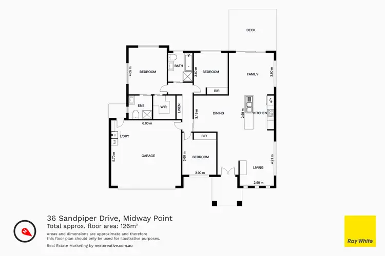 Floorplan of Homely house listing, 36 Sandpiper Drive, Midway Point TAS 7171
