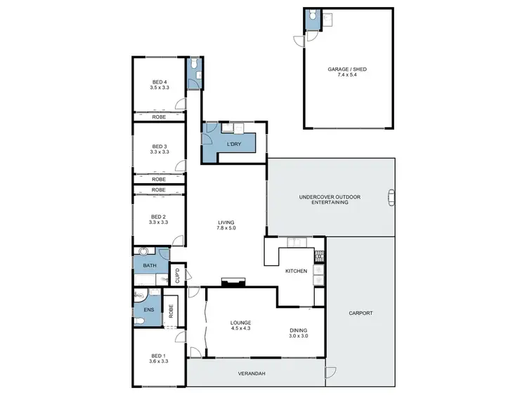 Floorplan of Homely house listing, 4 Goodenia Drive, Benalla VIC 3672