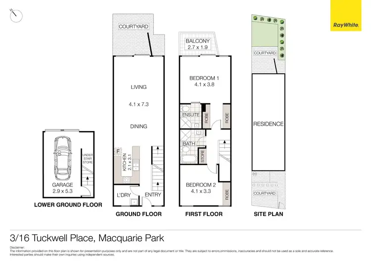 Floorplan of Homely townhouse listing, 3/16 Tuckwell Place, Macquarie Park NSW 2113