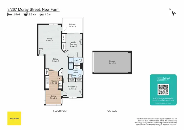 Floorplan of Homely apartment listing, 3/267 Moray Street, New Farm QLD 4005