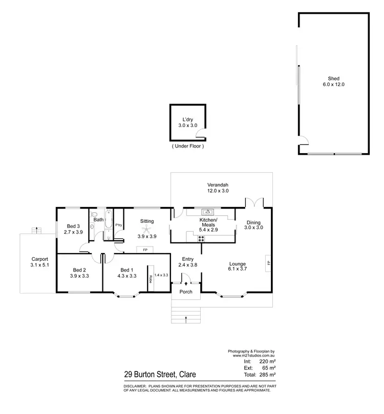 Floorplan of Homely house listing, 29 Burton Street, Clare SA 5453