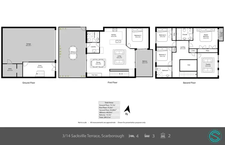 Floorplan of Homely house listing, 3/14 Sackville Terrace, Scarborough WA 6019