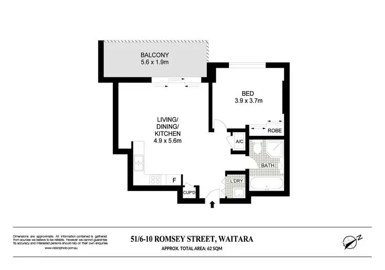 Floorplan of Homely apartment listing, 51/6-10 Romsey Street, Waitara NSW 2077