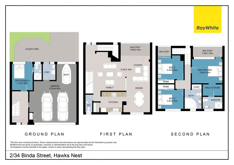 Floorplan of Homely townhouse listing, 2/34 Binda Street, Hawks Nest NSW 2324