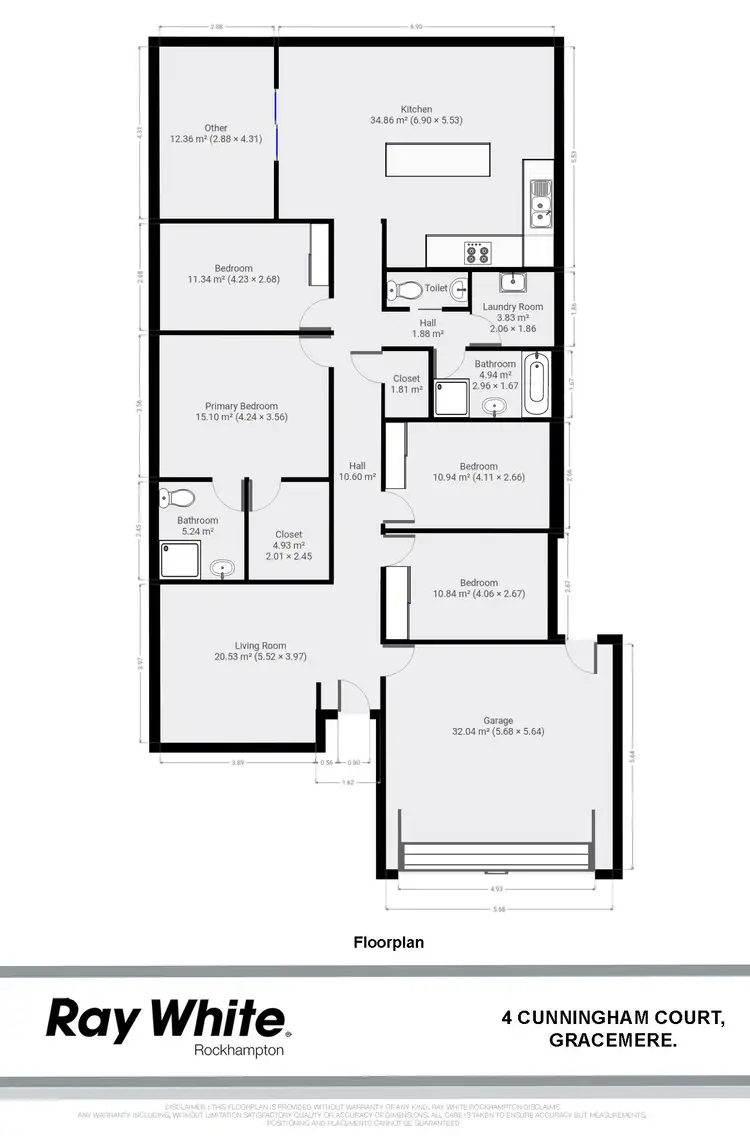 Floorplan of Homely house listing, 4 Cunningham Court, Gracemere QLD 4702