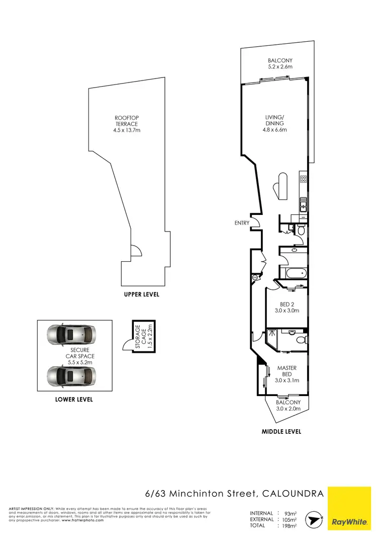 Floorplan of Homely unit listing, Unit 6/63 Minchinton Street, Caloundra QLD 4551