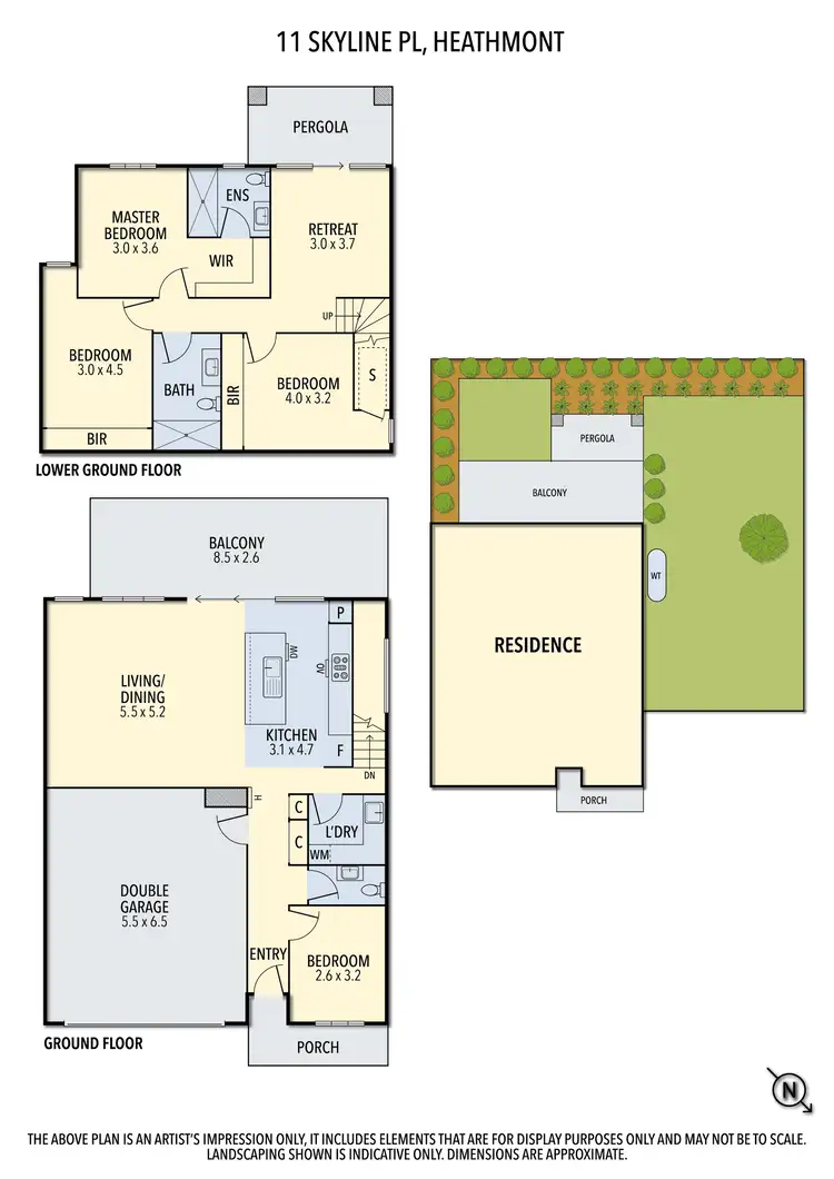 Floorplan of Homely townhouse listing, 11 Skyline Place, Heathmont VIC 3135