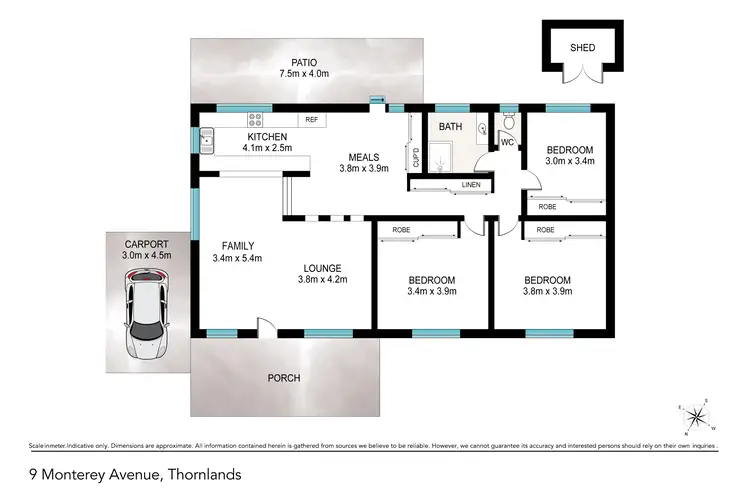 Floorplan of Homely house listing, 9 Monterey Avenue, Thornlands QLD 4164