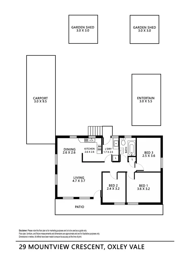 Floorplan of Homely house listing, 29 Mountview Crescent, Tamworth NSW 2340