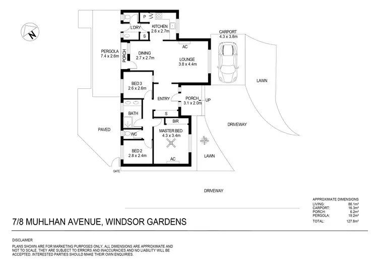 Floorplan of Homely house listing, 7/8 Muhlhan Avenue, Windsor Gardens SA 5087