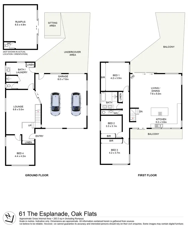Floorplan of Homely house listing, 61 The Esplanade, Oak Flats NSW 2529