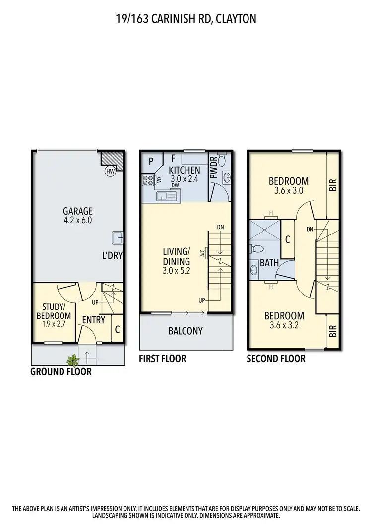 Floorplan of Homely townhouse listing, 19/163 Carinish Road, Clayton VIC 3168