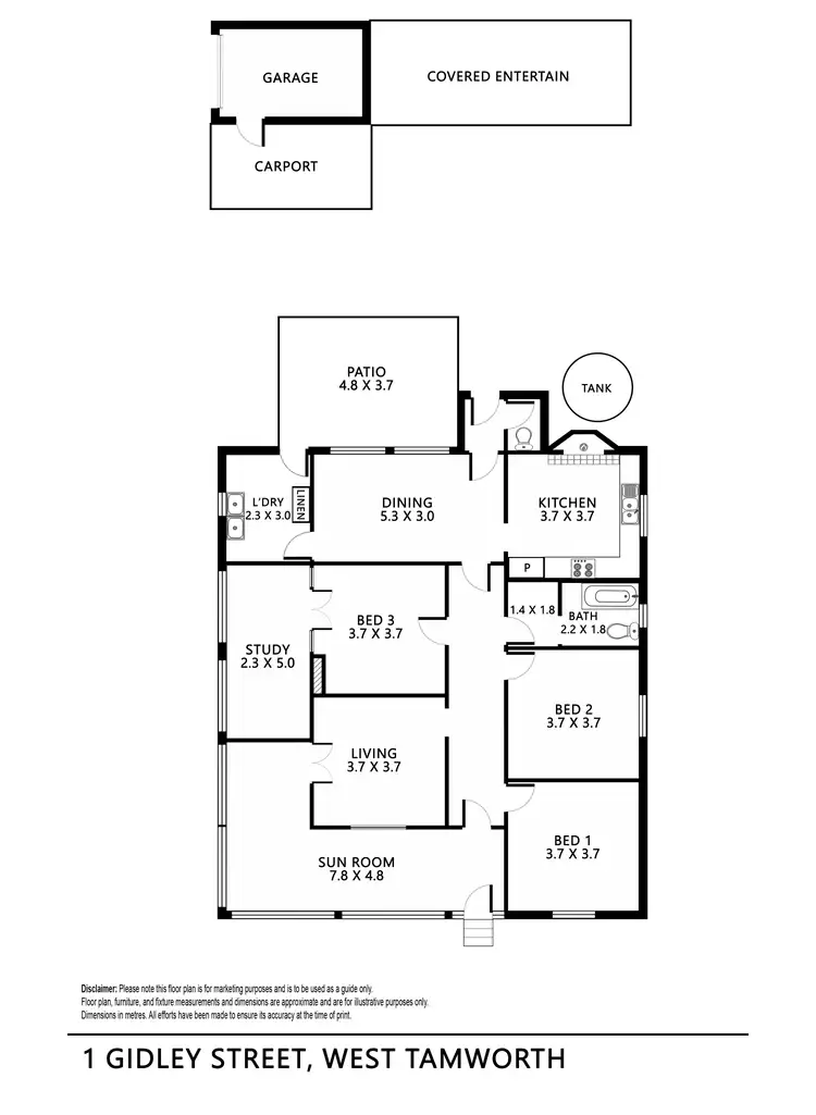 Floorplan of Homely house listing, 1 Gidley Street, Tamworth NSW 2340