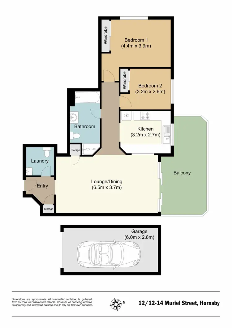 Floorplan of Homely unit listing, 12/12-14 Muriel Street, Hornsby NSW 2077