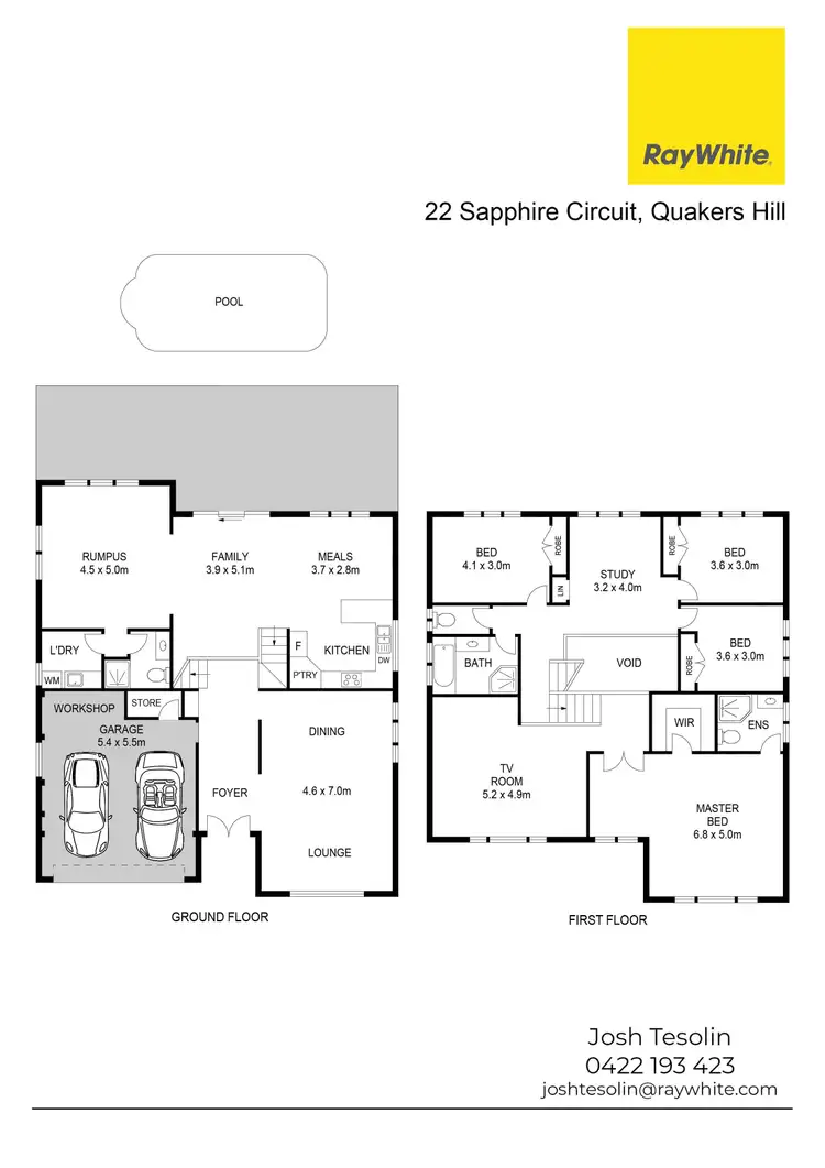 Floorplan of Homely house listing, 22 Sapphire Circuit, Quakers Hill NSW 2763
