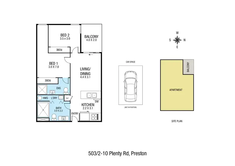 Floorplan of Homely apartment listing, 503/2-10 Plenty Road, Preston VIC 3072