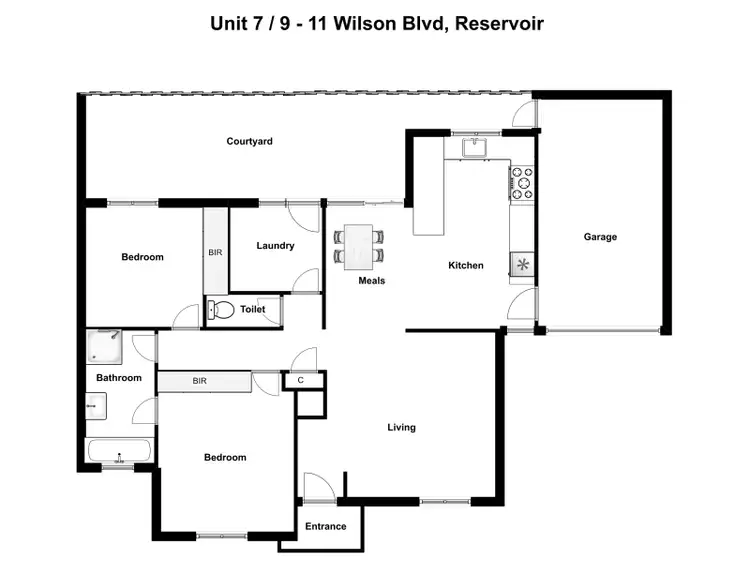 Floorplan of Homely unit listing, 7/9-11 Wilson Boulevard, Reservoir VIC 3073