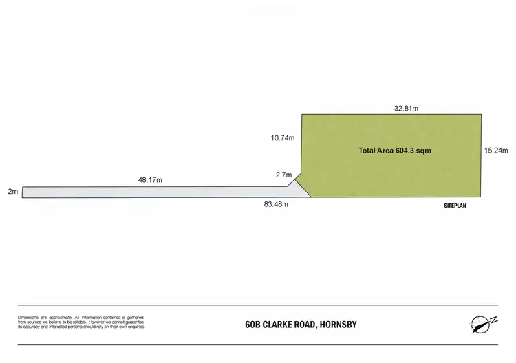 Floorplan of Homely land listing, 60B Clarke Road, Hornsby NSW 2077