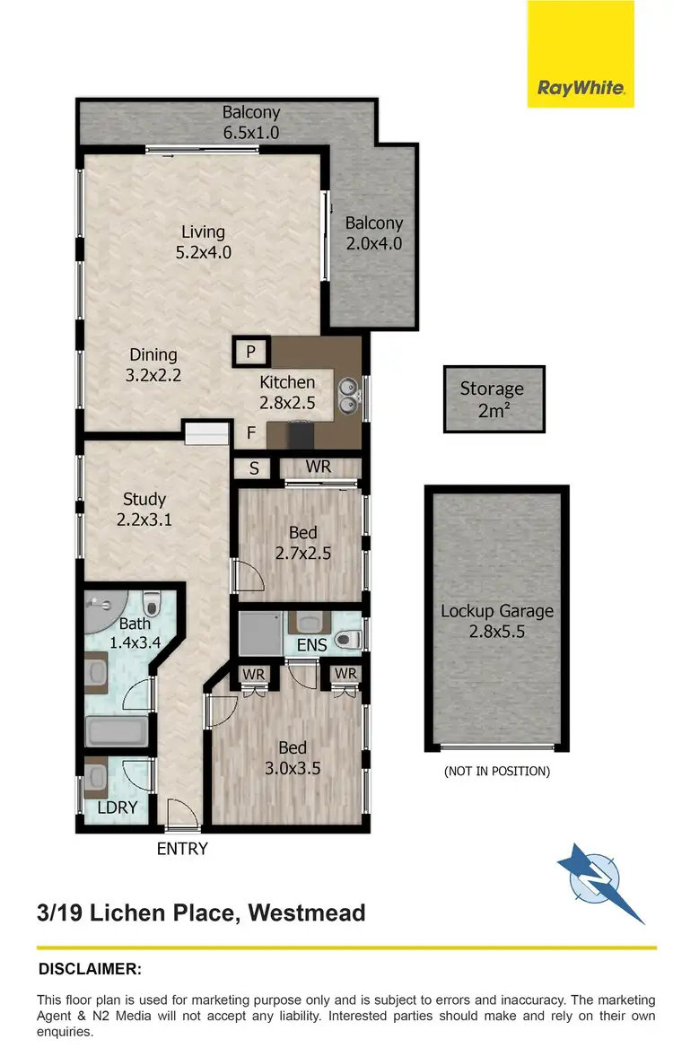 Floorplan of Homely unit listing, 3/19 Lichen Place, Westmead NSW 2145
