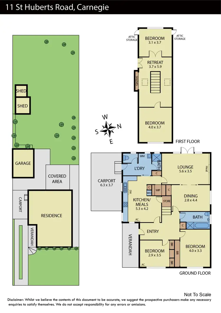 Floorplan of Homely house listing, 11 St Huberts Road, Carnegie VIC 3163