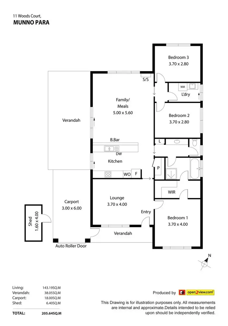 Floorplan of Homely house listing, 11 Woods Court, Munno Para SA 5115