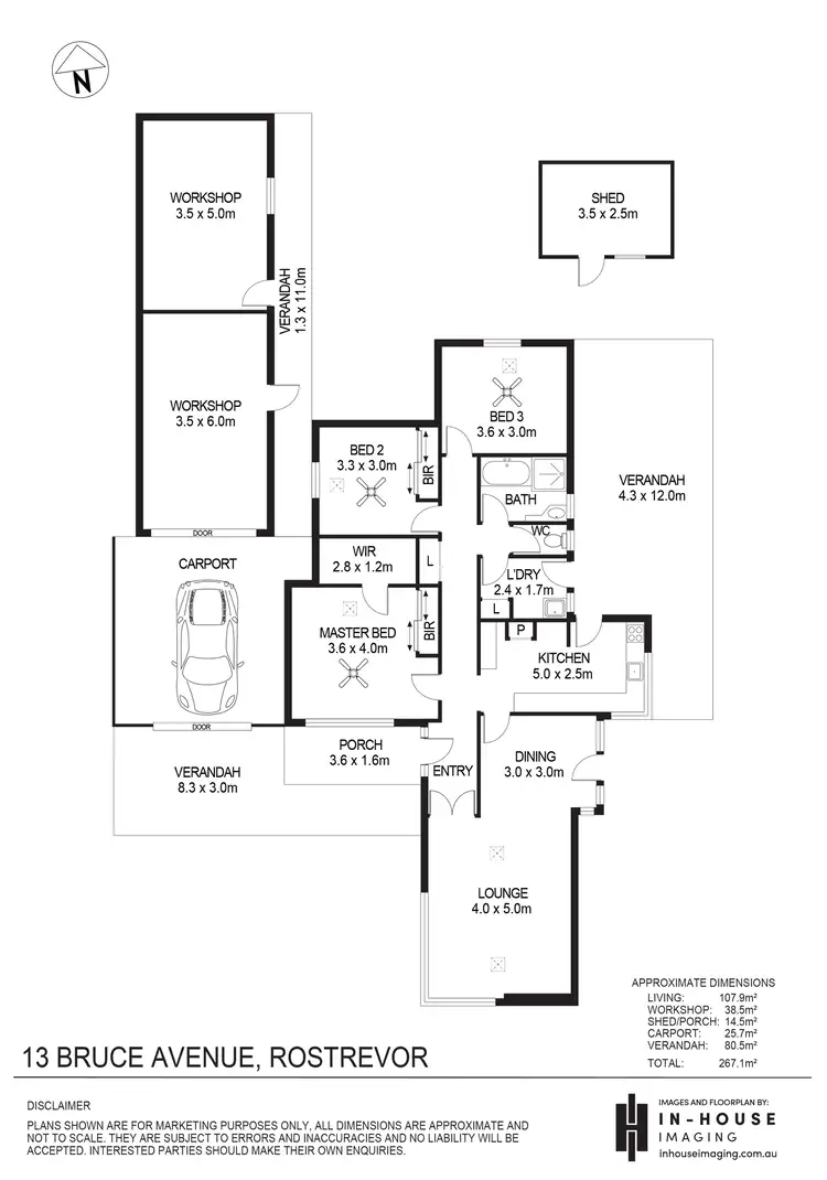 Floorplan of Homely house listing, 13 Bruce Avenue, Rostrevor SA 5073
