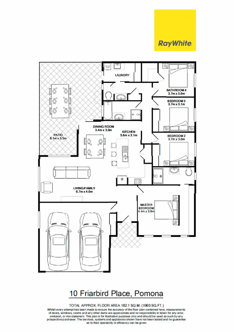 Floorplan of Homely house listing, 10 Friarbird Place, Pomona QLD 4568