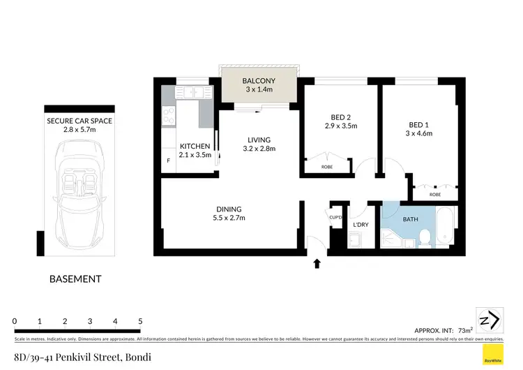 Floorplan of Homely apartment listing, 8D/39-41 Penkivil Street, Bondi NSW 2026
