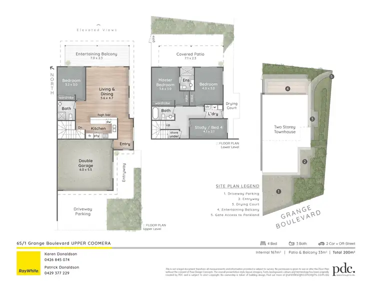 Floorplan of Homely townhouse listing, 65/1 Grange Boulevard, Upper Coomera QLD 4209