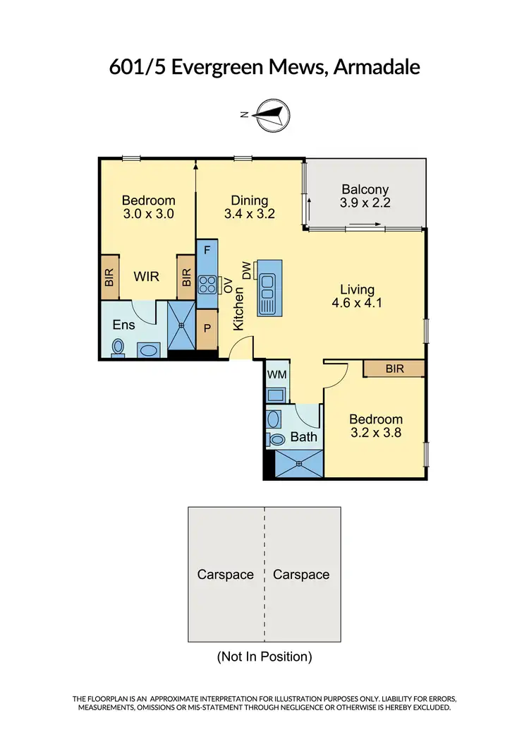 Floorplan of Homely apartment listing, 601/5 Evergreen Mews, Armadale VIC 3143