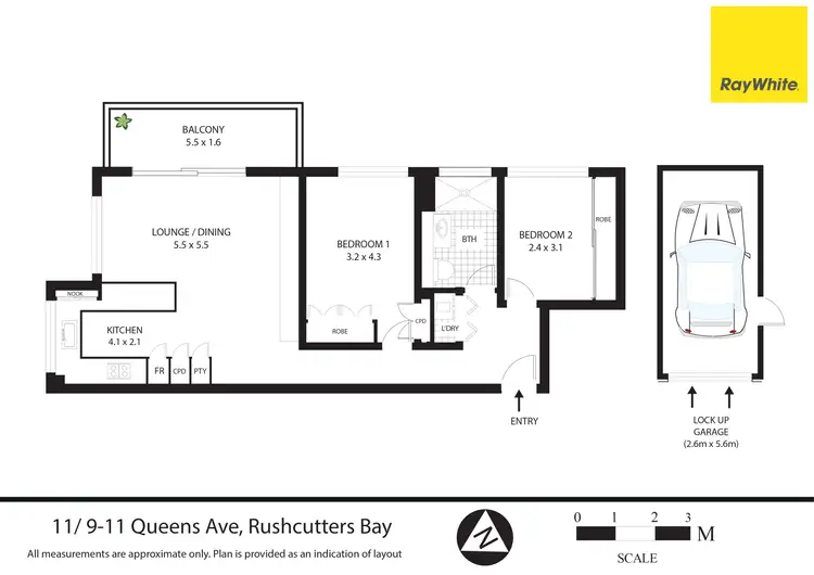 Floorplan of Homely apartment listing, 11/9-11 Queens Avenue, Rushcutters Bay NSW 2011