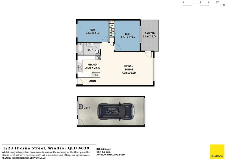 Floorplan of Homely unit listing, 3/23 Thorne Street, Windsor QLD 4030