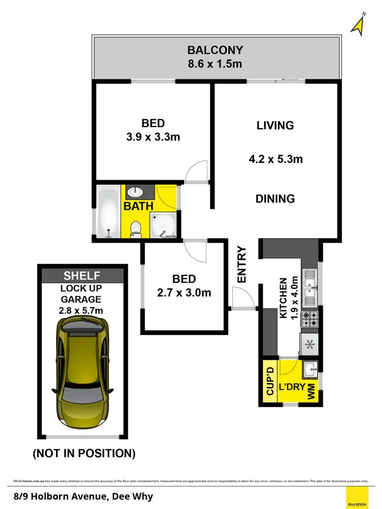 Floorplan of Homely apartment listing, 8/9 Holborn Avenue, Dee Why NSW 2099