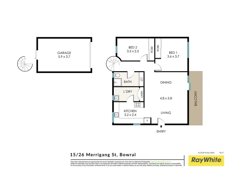 Floorplan of Homely apartment listing, 15/26 Merrigang Street, Bowral NSW 2576
