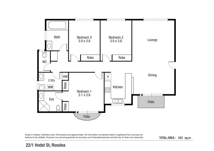 Floorplan of Homely unit listing, 22/1 Hodel Street, Rosslea QLD 4812