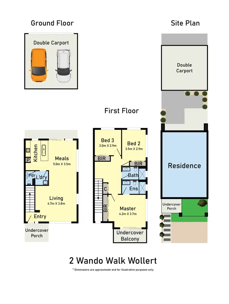 Floorplan of Homely townhouse listing, 2 Wando Walk, Wollert VIC 3750