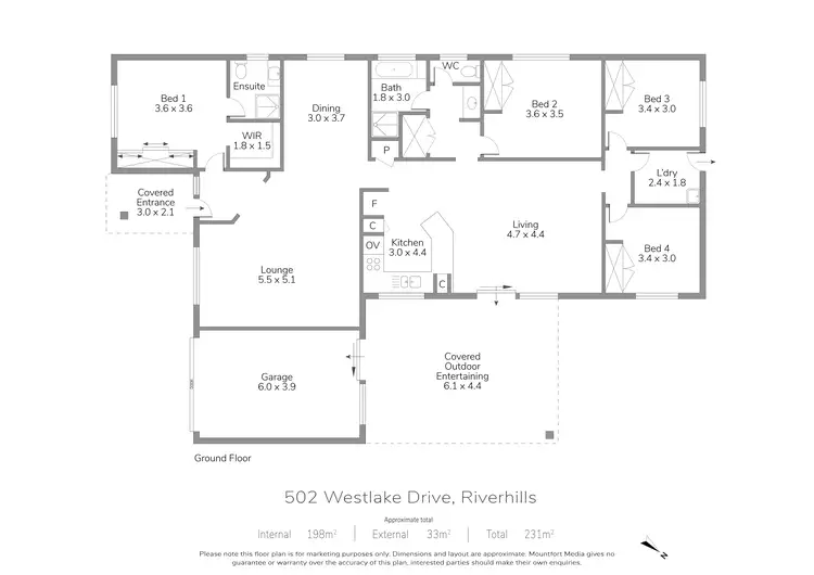 Floorplan of Homely house listing, 502 Westlake Drive, Riverhills QLD 4074