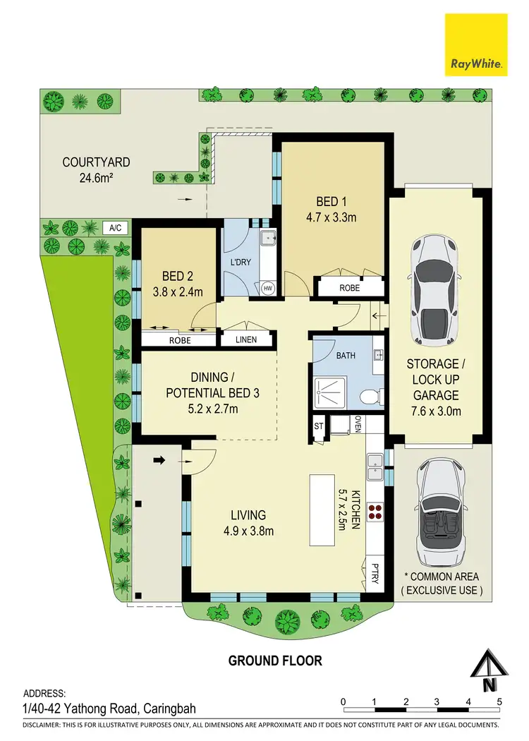 Floorplan of Homely villa listing, 1/40-42 Yathong Road, Caringbah NSW 2229