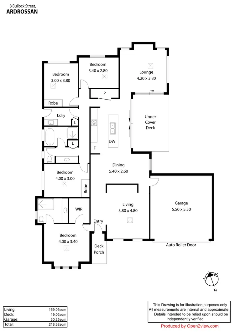 Floorplan of Homely house listing, 8 Bullock Street, Ardrossan SA 5571
