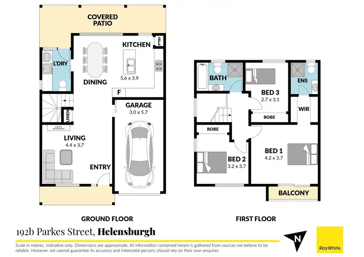 Floorplan of Homely semi-detached listing, 192B Parkes Street, Helensburgh NSW 2508