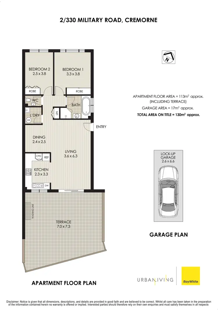 Floorplan of Homely apartment listing, 2/330 Military Road, Cremorne NSW 2090