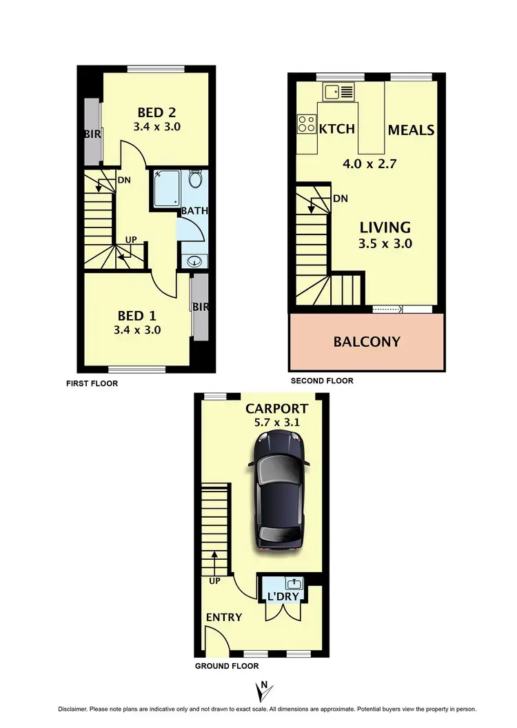 Floorplan of Homely townhouse listing, 3/40 Hudson Street, Coburg VIC 3058